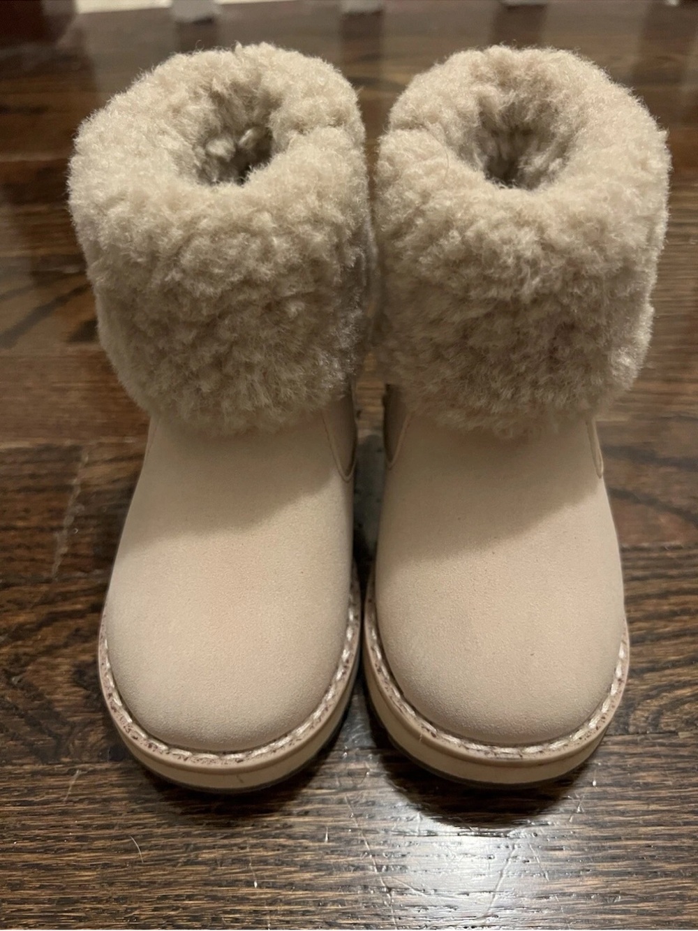 Zara Toddler Girls Pink Soft faux fur lined fashion boot size Euro 21/US 5-5 1/2